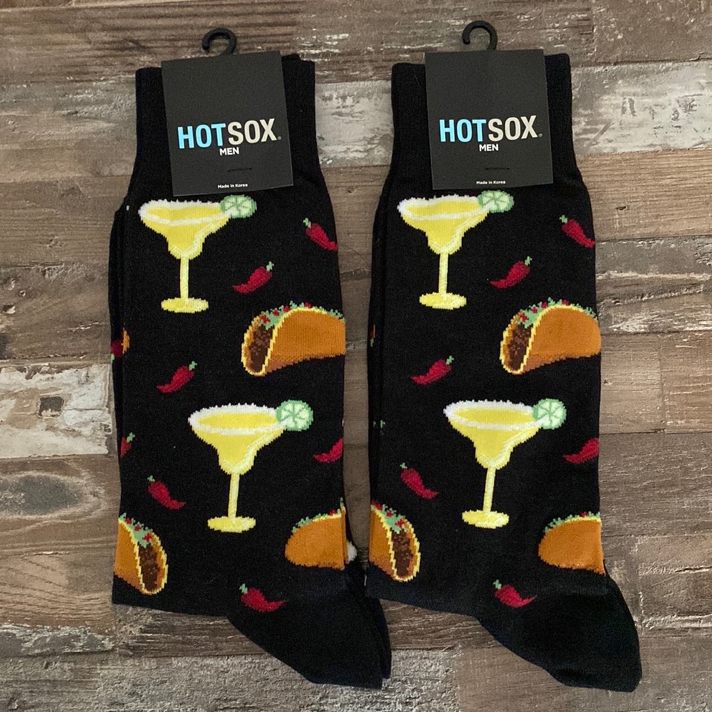 Men’s socks- tacos & margaritas by Hot Sox